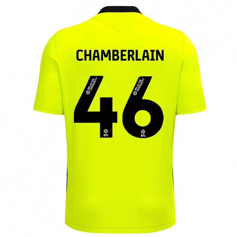 Danxen Mujer Camiseta Harrison Chamberlain #46 Negro Amarillo Portero Equipación 2025/26 La Camisa México