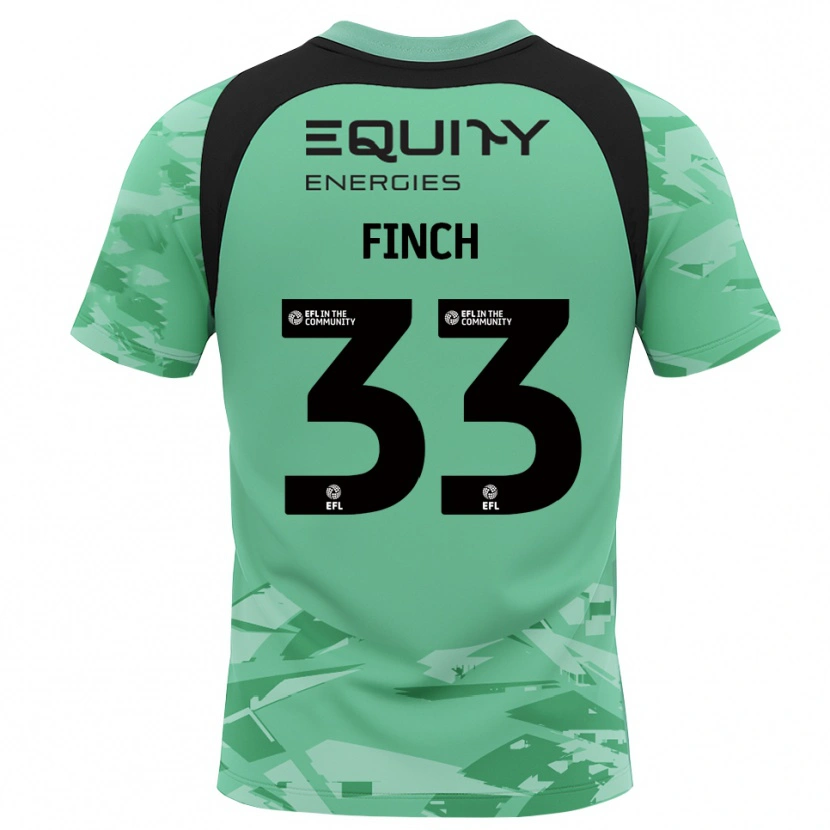 Danxen Mujer Camiseta Tom Finch #33 Negro Verde Claro Glack Portero Equipación 2025/26 La Camisa México
