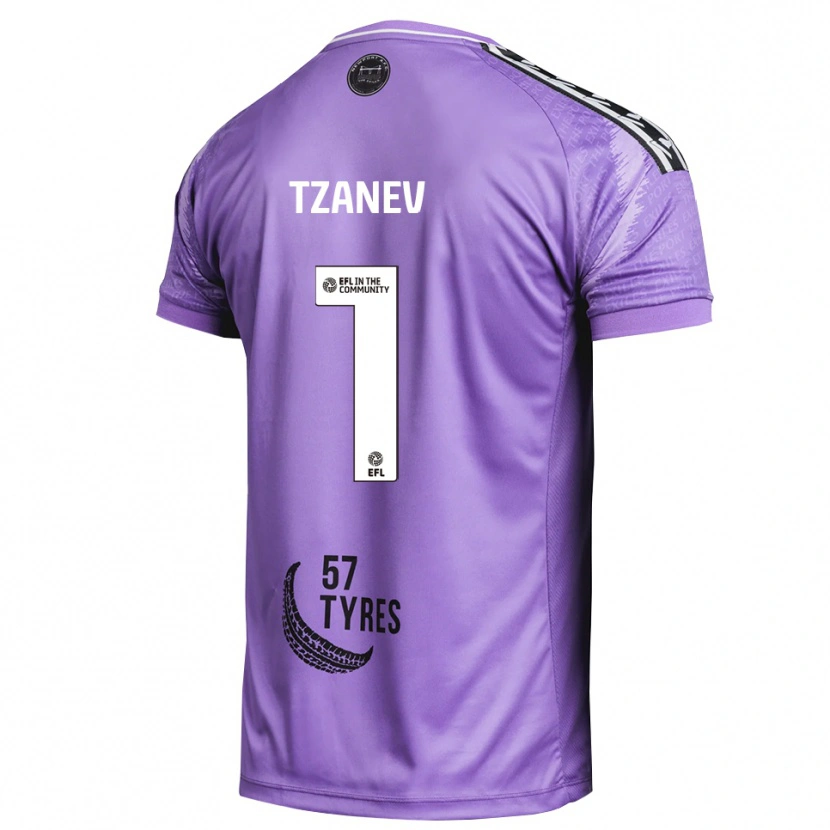 Danxen Mujer Camiseta Nik Tzanev #1 Morado Claro Portero Equipación 2025/26 La Camisa México
