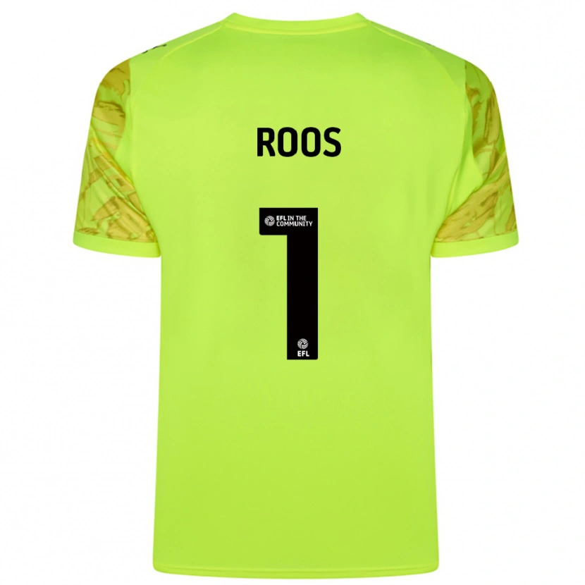 Danxen Mujer Camiseta Kelle Roos #1 Verde Fluorescente Portero Equipación 2025/26 La Camisa México