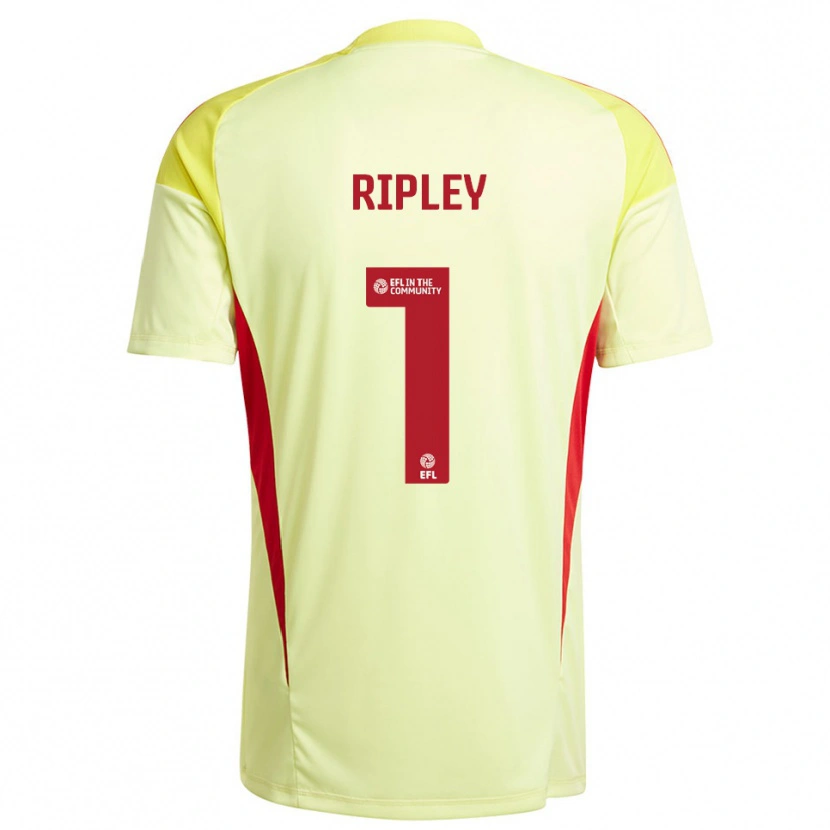 Danxen Mujer Camiseta Connor Ripley #1 Amarillo Pálido Portero Equipación 2025/26 La Camisa México