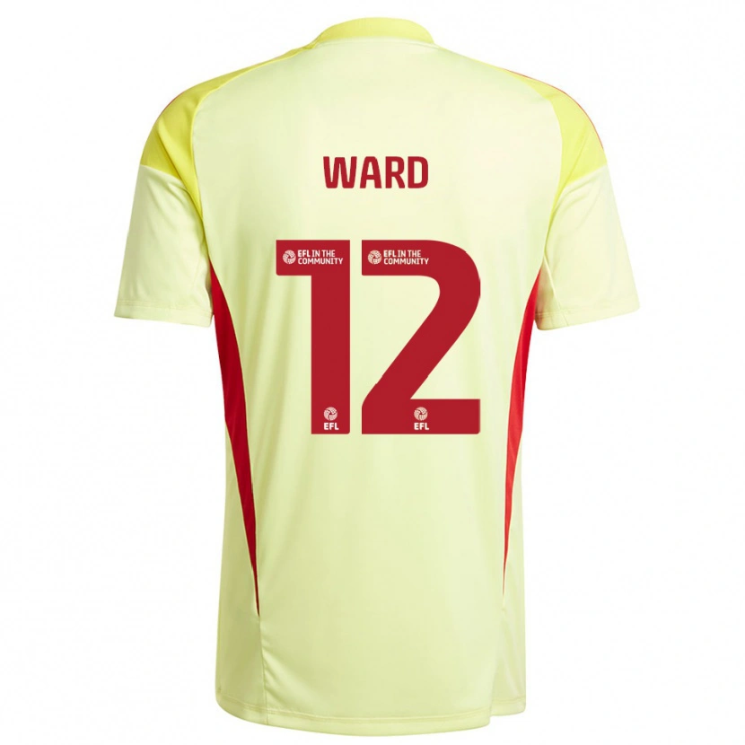 Danxen Mujer Camiseta Lewis Ward #12 Amarillo Pálido Portero Equipación 2025/26 La Camisa México