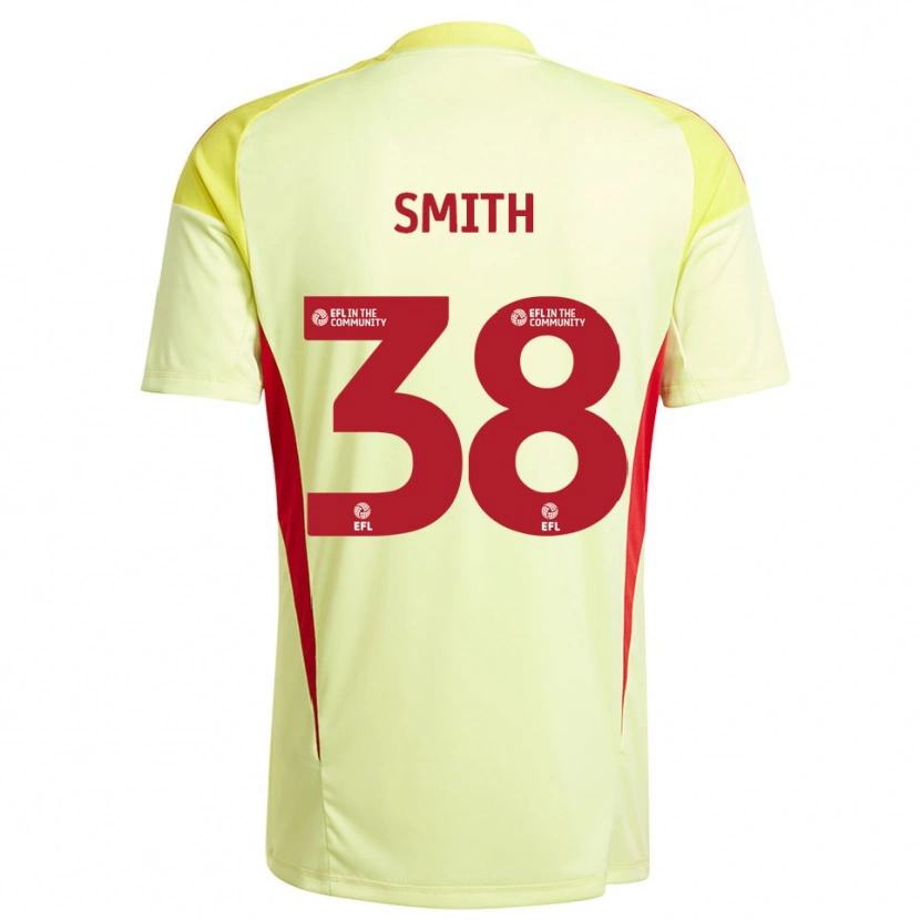 Danxen Mujer Camiseta Sam Smith #38 Amarillo Pálido Portero Equipación 2025/26 La Camisa México