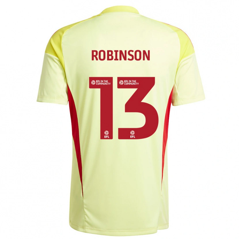 Danxen Mujer Camiseta Anton Robinson #13 Amarillo Pálido Portero Equipación 2025/26 La Camisa México