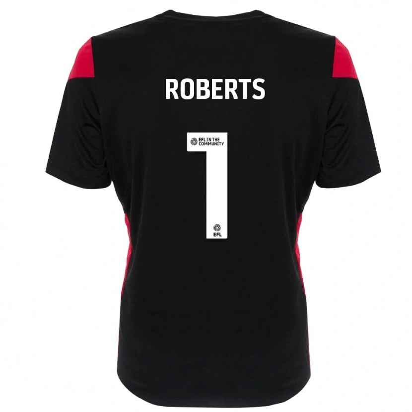 Danxen Mujer Camiseta Myles Roberts #1 Blanco Negro Portero Equipación 2025/26 La Camisa México
