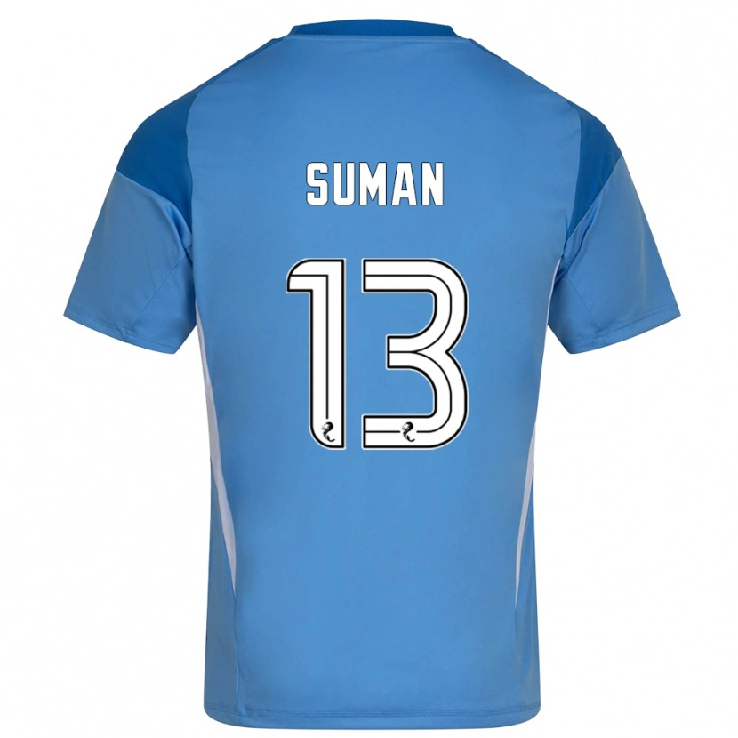 Danxen Mujer Camiseta Nick Suman #13 Blanco Azul Portero Equipación 2025/26 La Camisa México