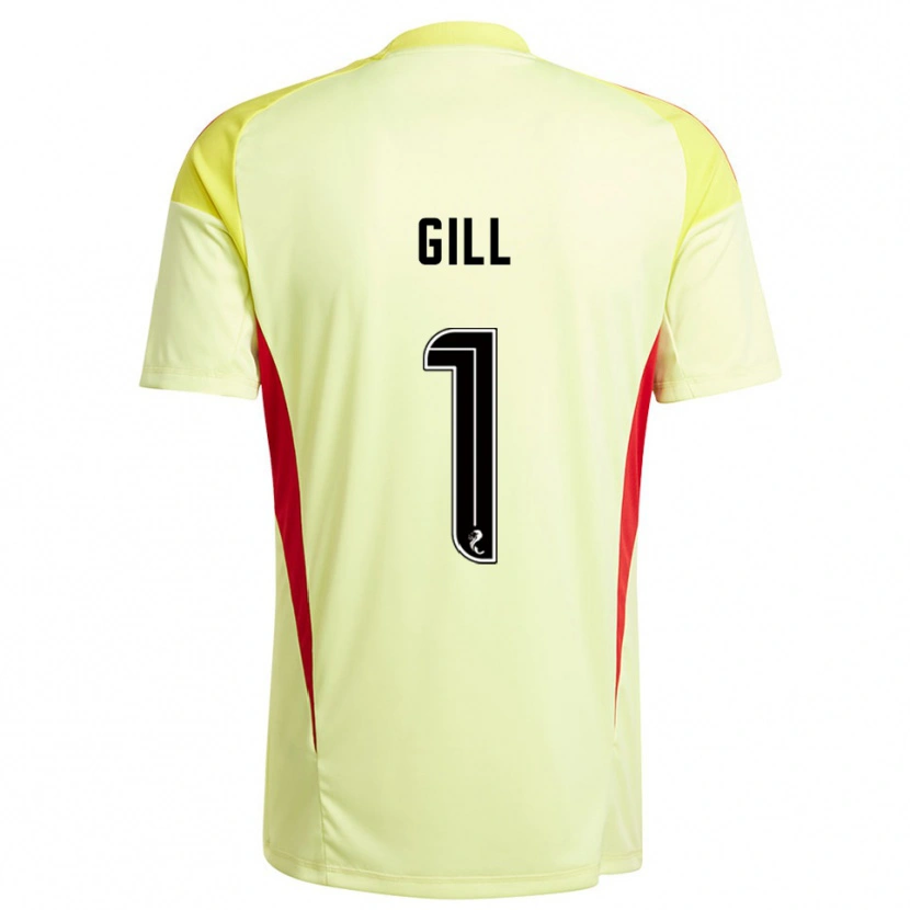 Danxen Mujer Camiseta Marcus Gill #1 Negro Rojo Amarillo Portero Equipación 2025/26 La Camisa México