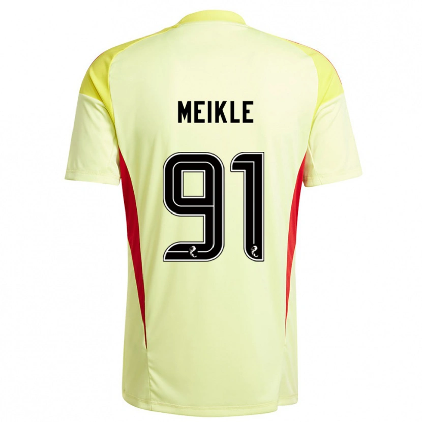 Danxen Mujer Camiseta Jamie Meikle #91 Negro Rojo Amarillo Portero Equipación 2025/26 La Camisa México