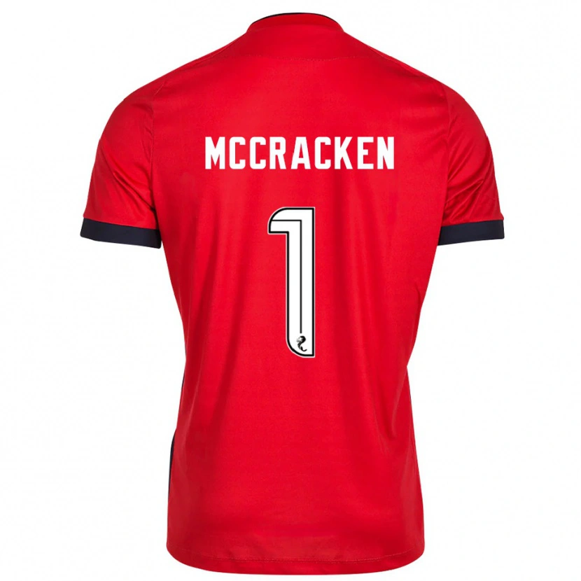 Danxen Mujer Camiseta Jon McCracken #1 Blanco Rojo Portero Equipación 2025/26 La Camisa México