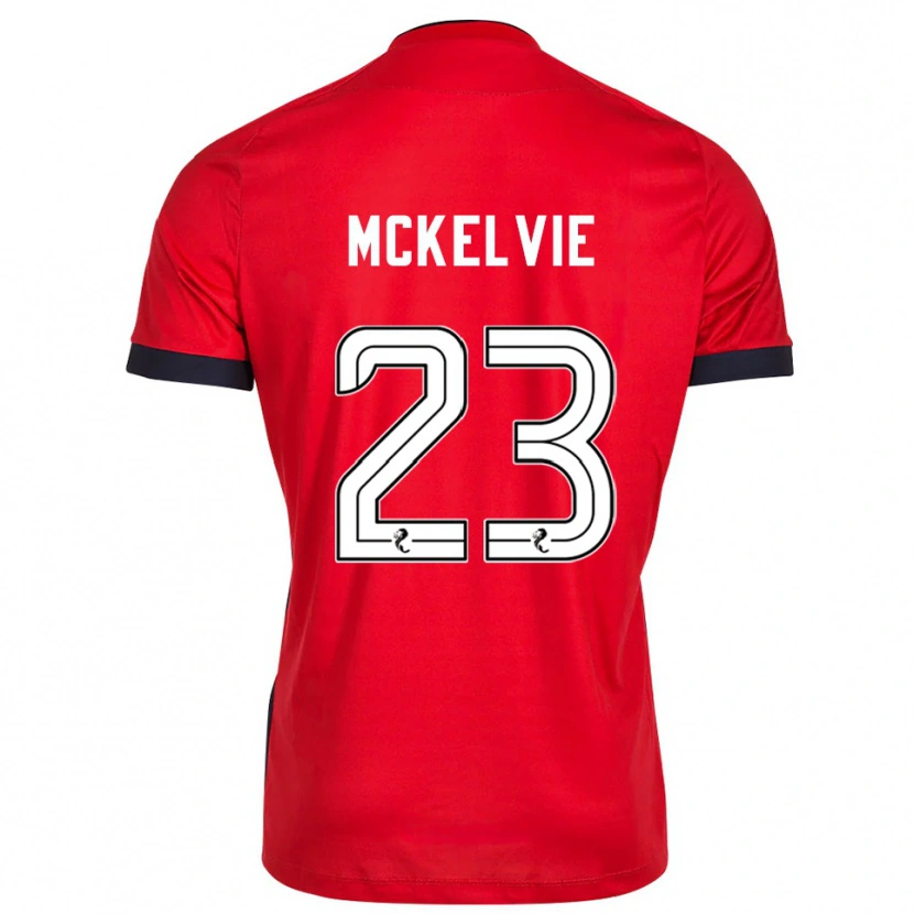 Danxen Mujer Camiseta Lewis McKelvie #23 Blanco Rojo Portero Equipación 2025/26 La Camisa México