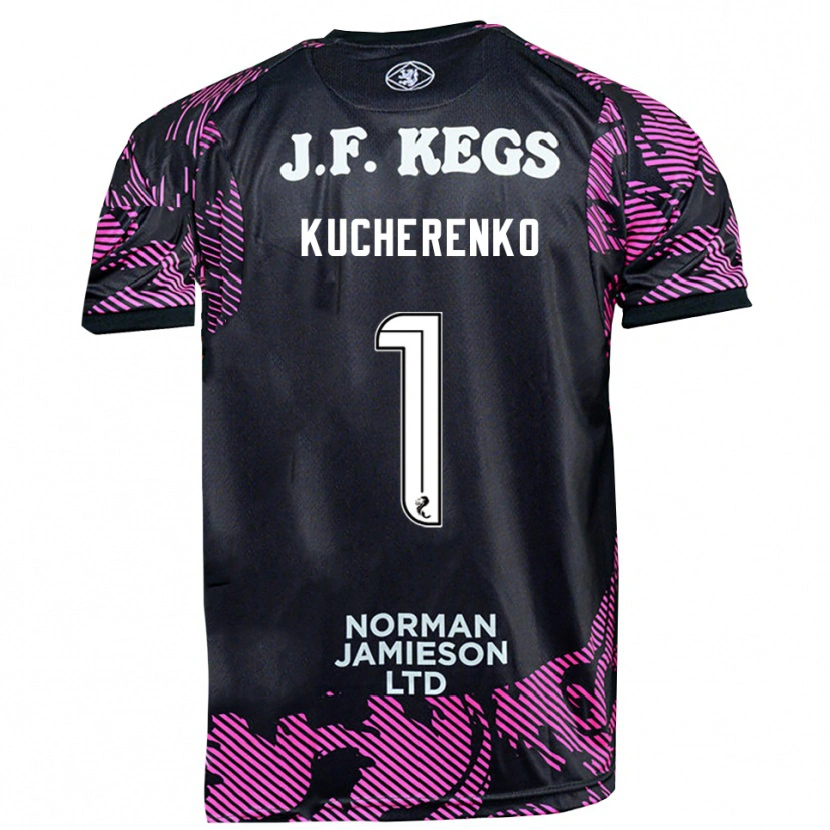 Danxen Mujer Camiseta Yevgeniy Kucherenko #1 Negro Rosa Portero Equipación 2025/26 La Camisa México