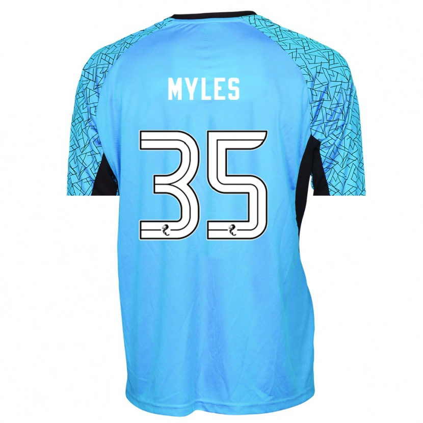 Danxen Mujer Camiseta Evan Myles #35 Negro Azul Portero Equipación 2025/26 La Camisa México