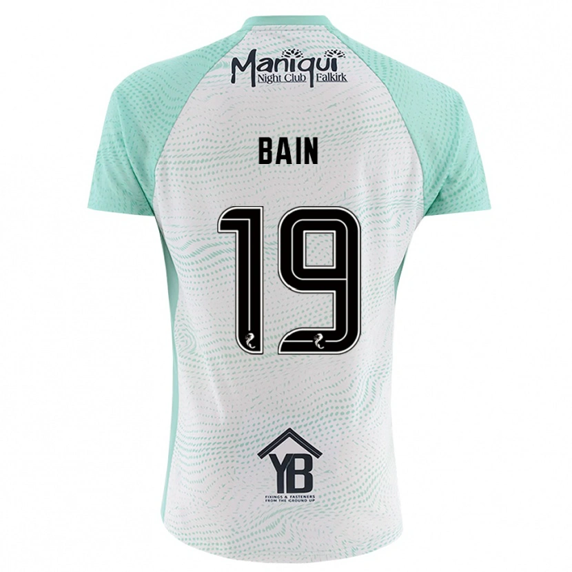 Danxen Mujer Camiseta Scott Bain #19 Blanco Negro Portero Equipación 2025/26 La Camisa México