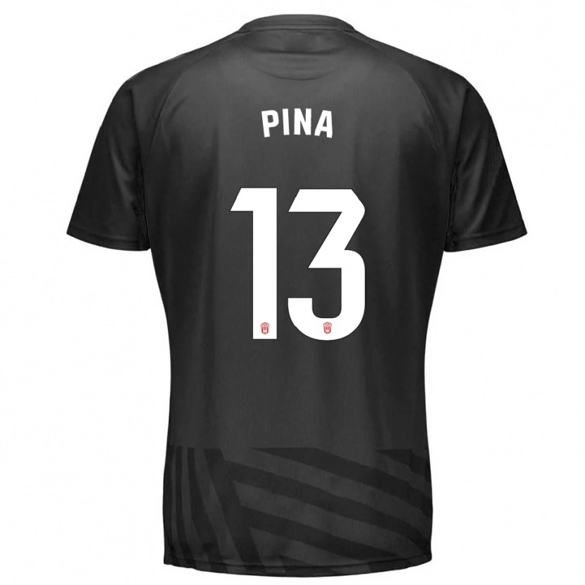 Danxen Mujer Camiseta Antonio Pina #13 Gris Negro Portero Equipación 2025/26 La Camisa México