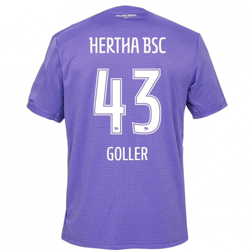 Danxen Mujer Camiseta Tim Goller #43 Blanco Púrpura Portero Equipación 2025/26 La Camisa México