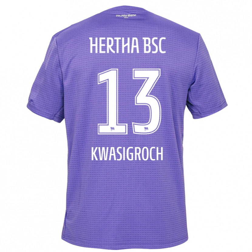 Danxen Mujer Camiseta Robert Kwasigroch #13 Blanco Púrpura Portero Equipación 2025/26 La Camisa México