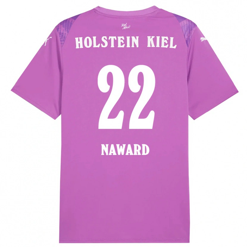 Danxen Mujer Camiseta Lela Naward #22 Blanco Púrpura Portero Equipación 2025/26 La Camisa México