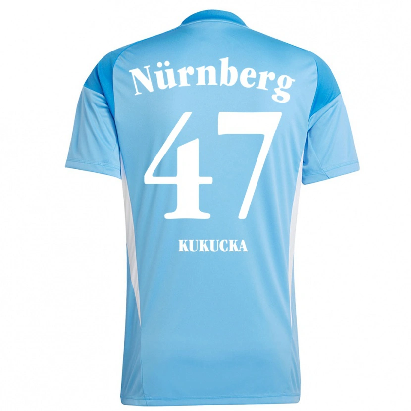 Danxen Mujer Camiseta Michal Kukucka #47 Azul Cielo Blanco Portero Equipación 2025/26 La Camisa México