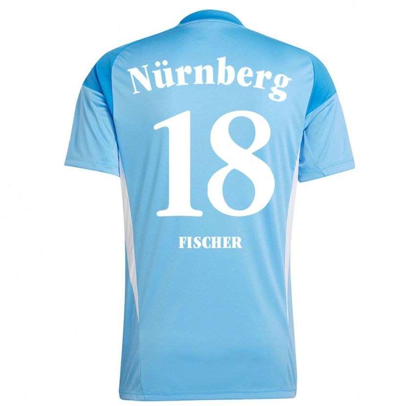 Danxen Mujer Camiseta Jonas Fischer #18 Azul Cielo Blanco Portero Equipación 2025/26 La Camisa México