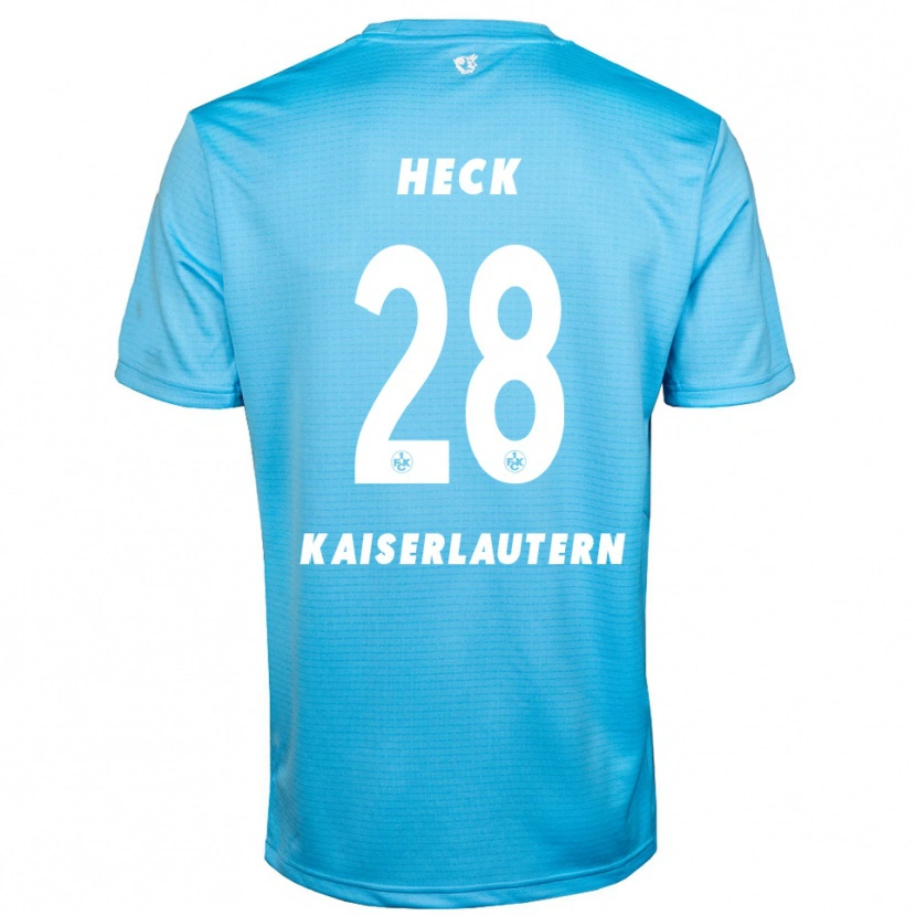 Danxen Mujer Camiseta Fabian Heck #28 Azul Cielo Blanco Portero Equipación 2025/26 La Camisa México