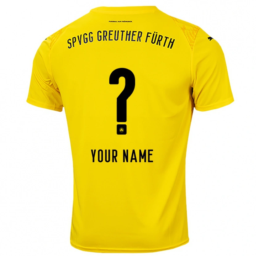 Danxen Mujer Camiseta SpVgg Greuther Fürth Negro Amarillo Portero Equipación 2025/26 La Camisa México