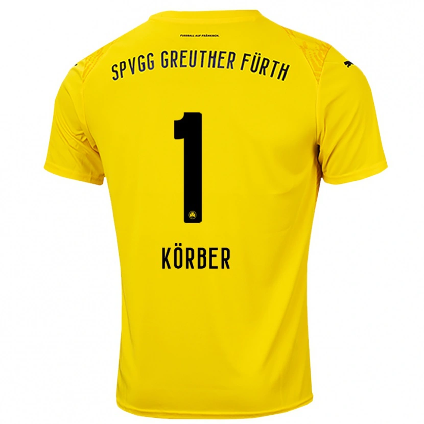 Danxen Mujer Camiseta Nils Körber #1 Negro Amarillo Portero Equipación 2025/26 La Camisa México