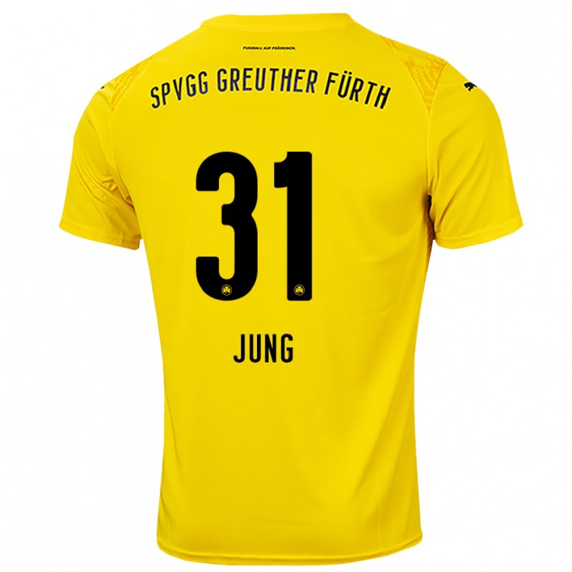 Danxen Mujer Camiseta Sebastian Jung #31 Negro Amarillo Portero Equipación 2025/26 La Camisa México