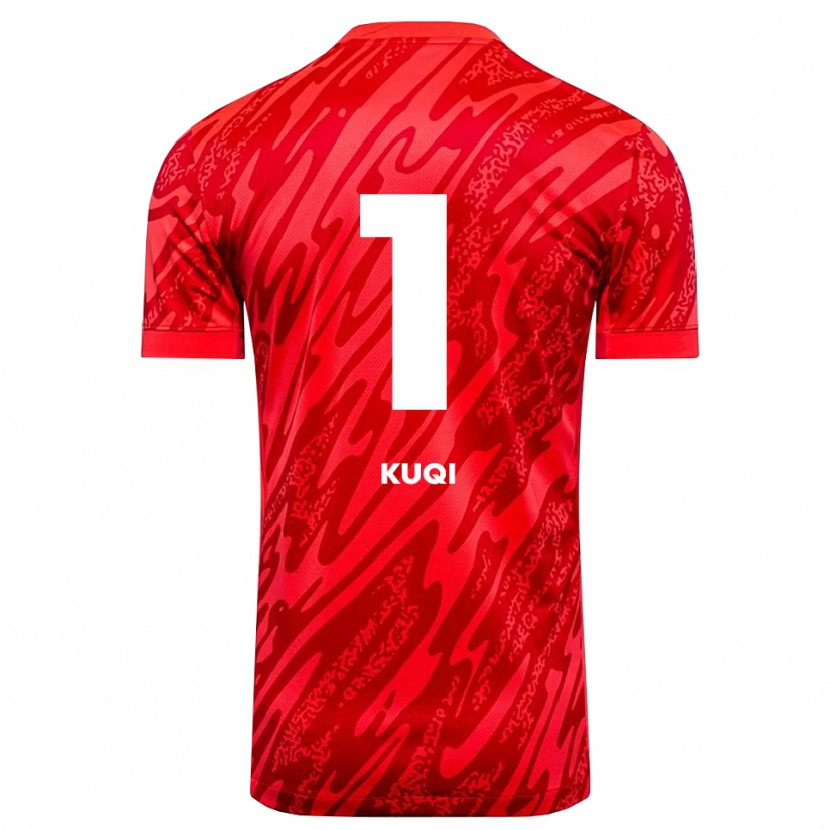 Danxen Mujer Camiseta Blero Kuqi #1 Blanco Rojo Portero Equipación 2025/26 La Camisa México