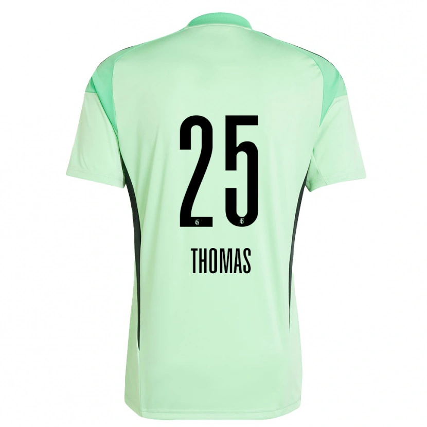 Danxen Mujer Camiseta Jakob Thomas #25 Negro Verde Claro Portero Equipación 2025/26 La Camisa México