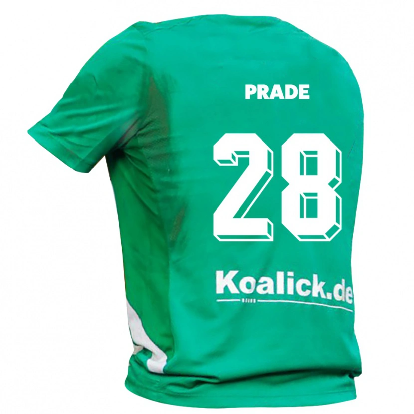 Danxen Mujer Camiseta Adrian Prade #28 Verde Blanco Portero Equipación 2025/26 La Camisa México