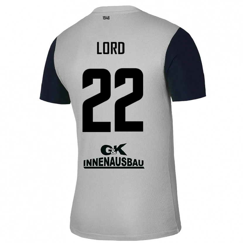 Danxen Mujer Camiseta Louis Lord #22 Gris Negro Portero Equipación 2025/26 La Camisa México