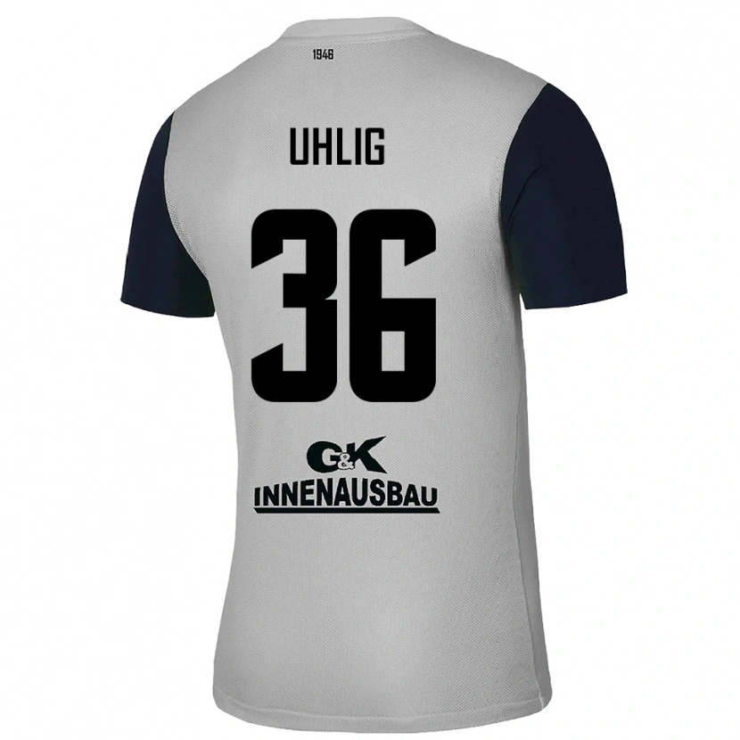 Danxen Mujer Camiseta Max Uhlig #36 Gris Negro Portero Equipación 2025/26 La Camisa México