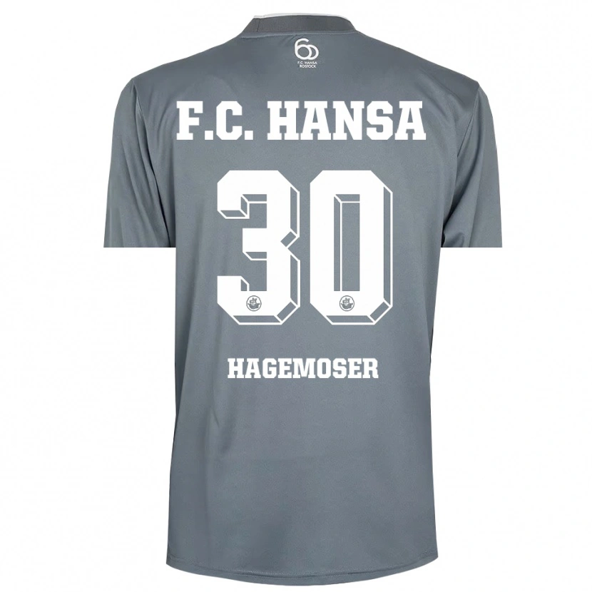 Danxen Mujer Camiseta Max Hagemoser #30 Gris Claro Blanco Portero Equipación 2025/26 La Camisa México