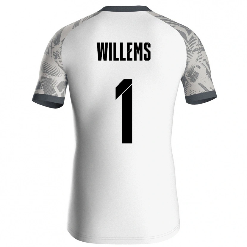 Danxen Mujer Camiseta Leon Willems #1 Blanco Gris Portero Equipación 2025/26 La Camisa México