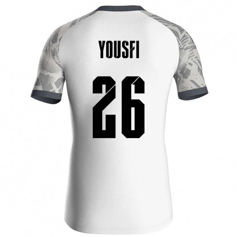 Danxen Mujer Camiseta Elias Yousfi #26 Blanco Gris Portero Equipación 2025/26 La Camisa México
