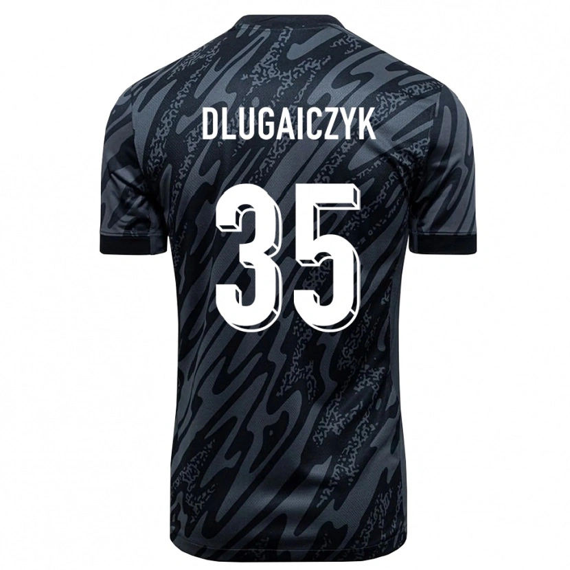 Danxen Mujer Camiseta Alexander Dlugaiczyk #35 Negro Gris Portero Equipación 2025/26 La Camisa México