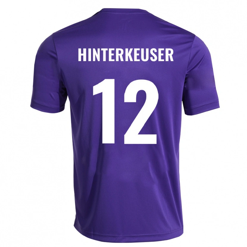 Danxen Mujer Camiseta Thomas Hinterkeuser #12 Blanco Púrpura Portero Equipación 2025/26 La Camisa México