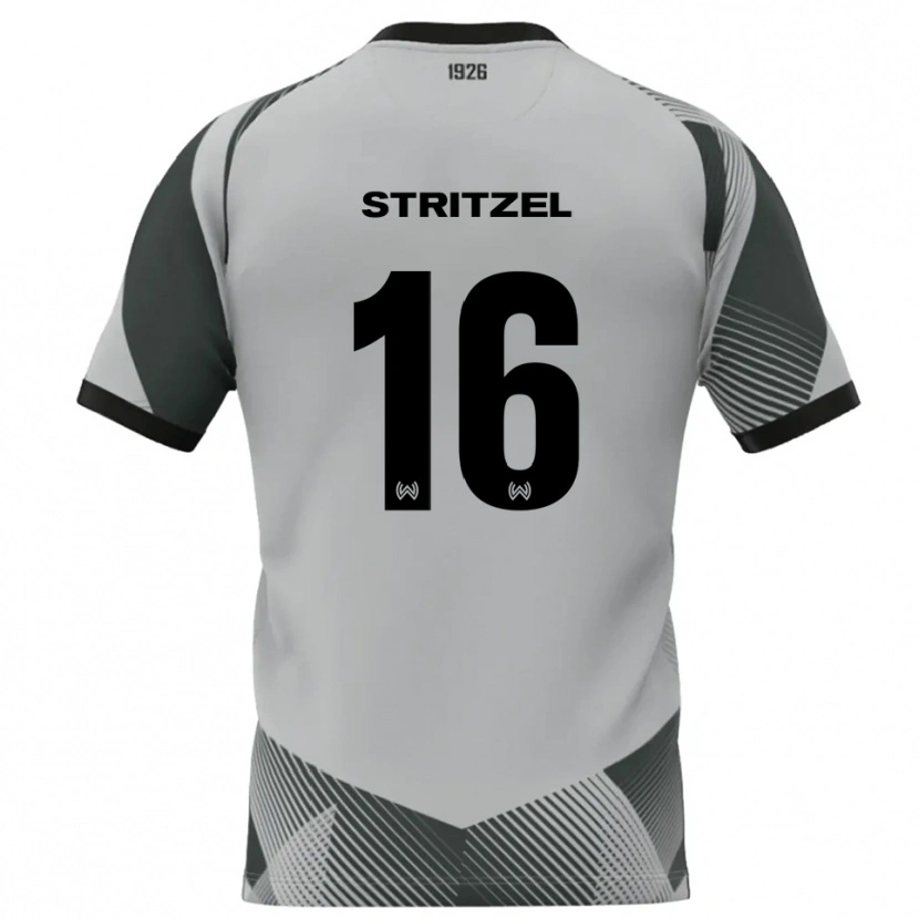 Danxen Mujer Camiseta Florian Stritzel #16 Blanco Gris Claro Portero Equipación 2025/26 La Camisa México