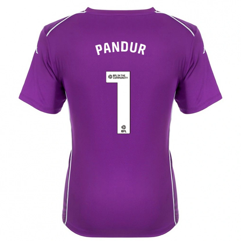 Danxen Mujer Camiseta Ivor Pandur #1 Morado Blanco Portero Equipación 2025/26 La Camisa México