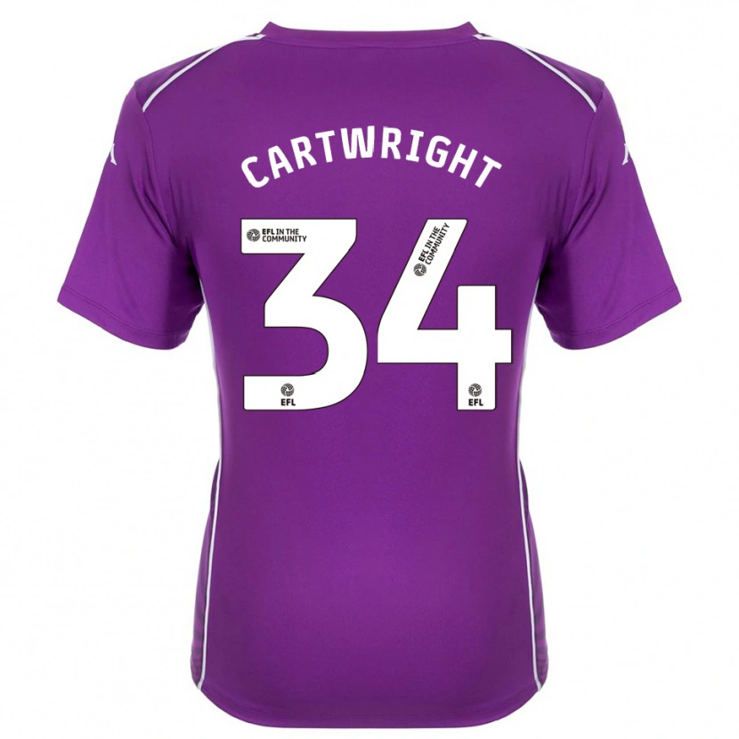 Danxen Mujer Camiseta Harvey Cartwright #34 Morado Blanco Portero Equipación 2025/26 La Camisa México