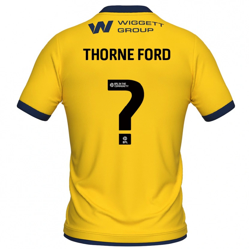 Danxen Mujer Camiseta Evie Thorne Ford #0 Amarillo Negro Portero Equipación 2025/26 La Camisa México