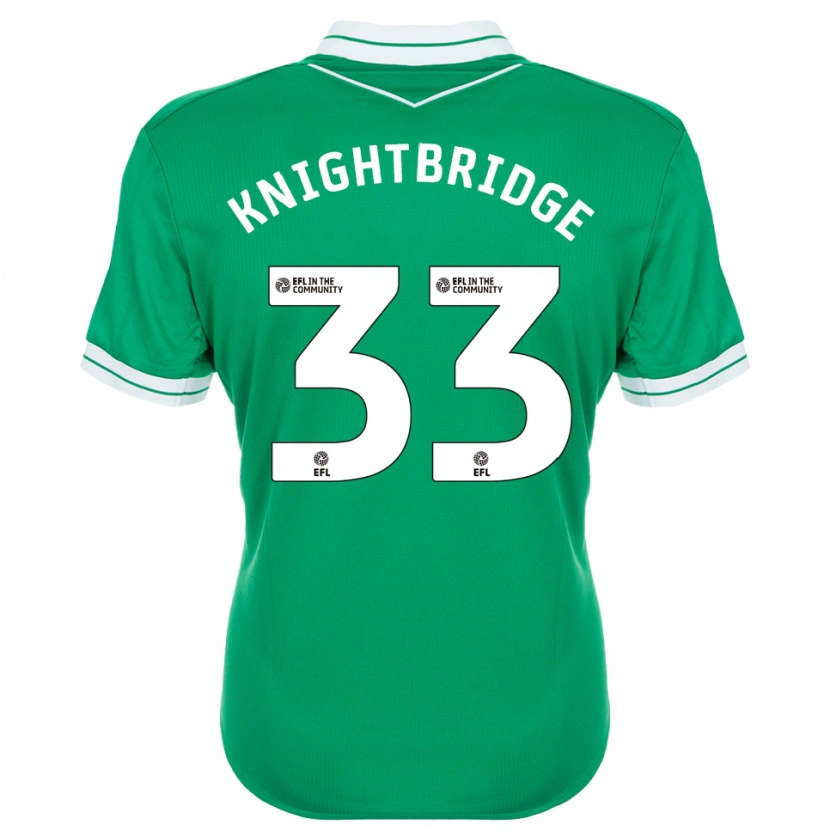 Danxen Mujer Camiseta Jacob Knightbridge #33 Verde Blanco Portero Equipación 2025/26 La Camisa México