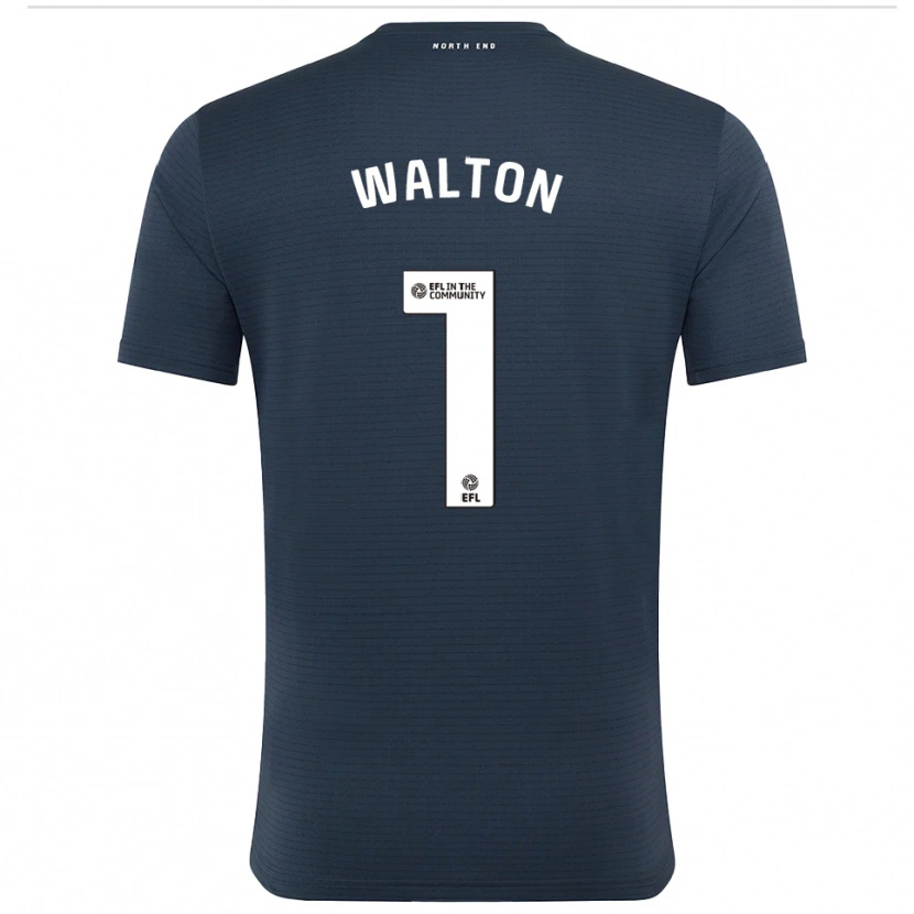 Danxen Mujer Camiseta Jack Walton #1 Negro Blanco Portero Equipación 2025/26 La Camisa México