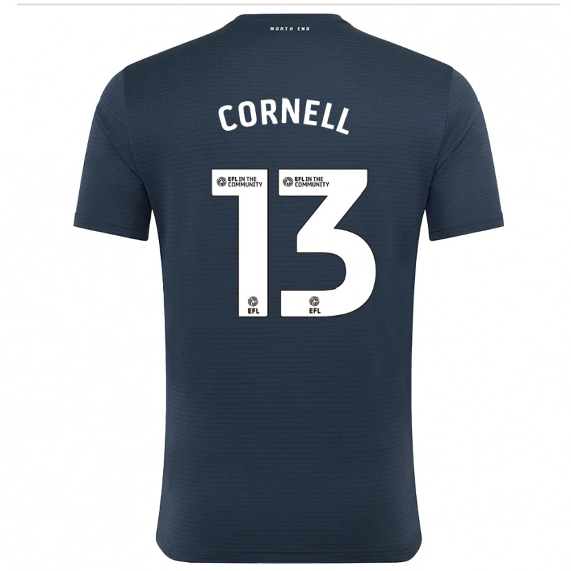 Danxen Mujer Camiseta David Cornell #13 Negro Blanco Portero Equipación 2025/26 La Camisa México