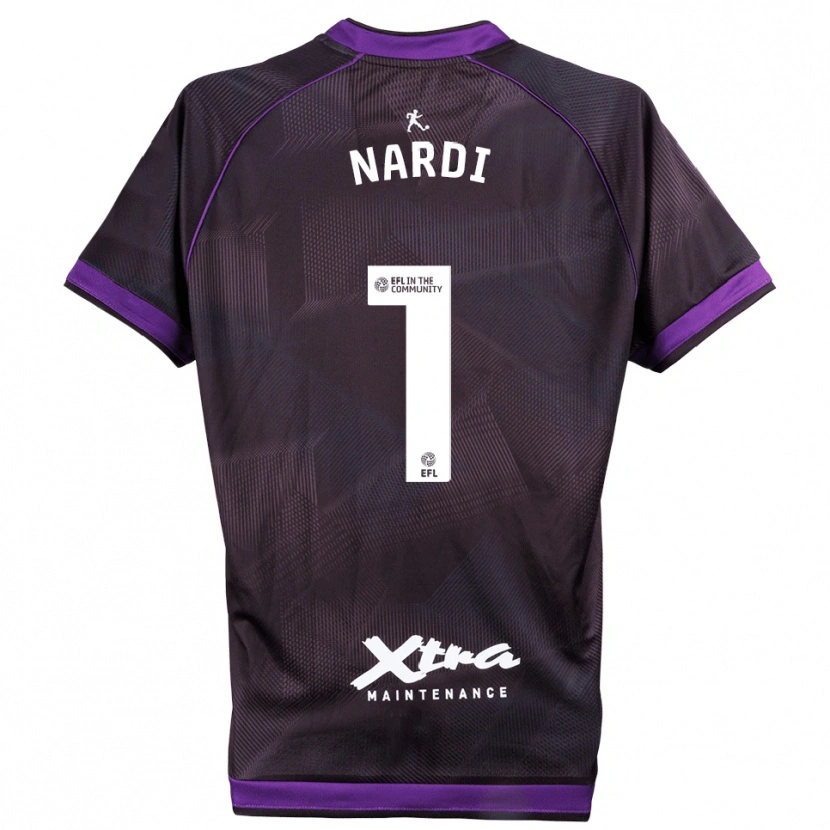 Danxen Mujer Camiseta Paul Nardi #1 Morado Blanco Portero Equipación 2025/26 La Camisa México