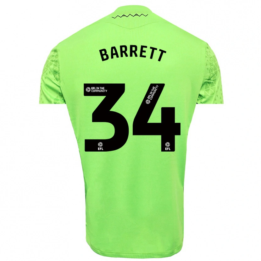 Danxen Mujer Camiseta Killian Barrett #34 Negro Lima Portero Equipación 2025/26 La Camisa México