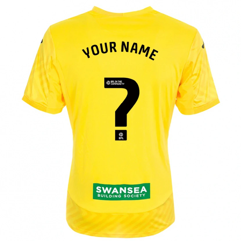 Danxen Mujer Camiseta Swansea City Amarillo Negro Portero Equipación 2025/26 La Camisa México