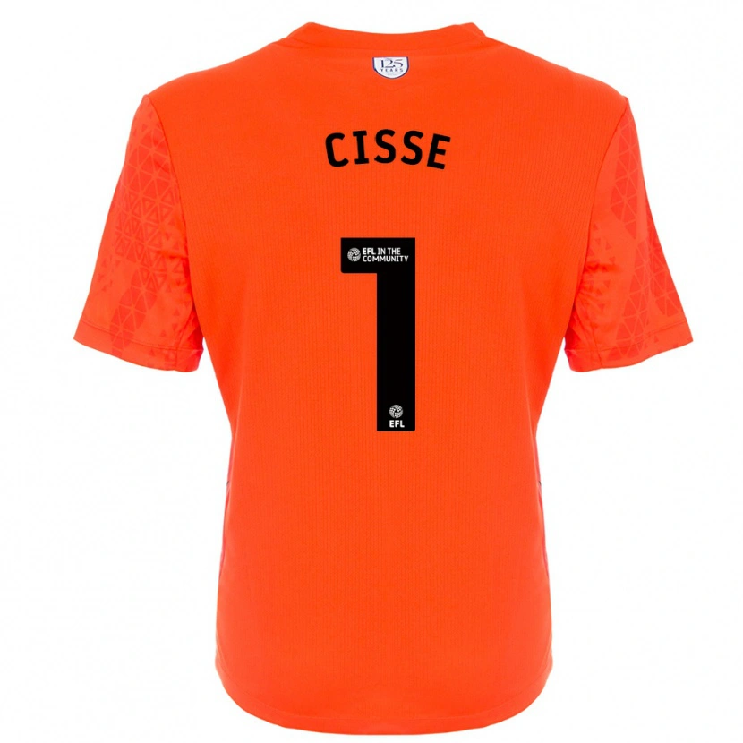 Danxen Mujer Camiseta Ben Cisse #1 Negro Naranja Portero Equipación 2025/26 La Camisa México