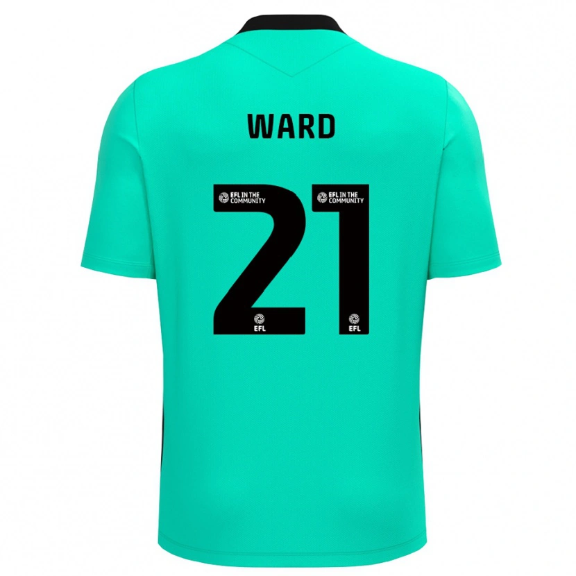 Danxen Mujer Camiseta Danny Ward #21 Turquesa Medio Portero Equipación 2025/26 La Camisa México