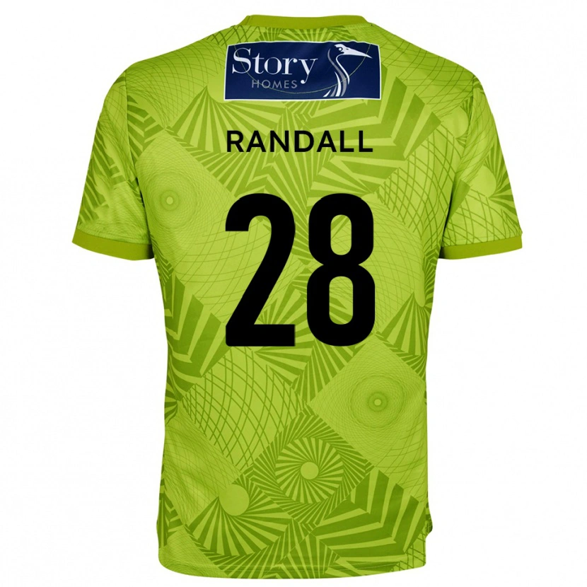 Danxen Mujer Camiseta Thomas Randall #28 Verde Amarillo Portero Equipación 2025/26 La Camisa México